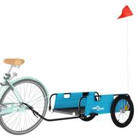 VidaXL Fietstrailer oxford stof en ijzer blauw - thumbnail