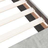 Bedframe bewerkt hout betongrijs 75x190 cm - thumbnail