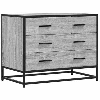 Ladekast 70x41x56 cm bewerkt hout grijs sonoma eikenkleurig