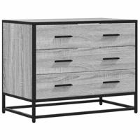 Ladekast 70x41x56 cm bewerkt hout grijs sonoma eikenkleurig - thumbnail