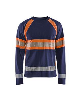 Blåkläder High-Vis T-Shirt lange mouwen 35101030 | Marineblauw/Oranje | Maat XL - 7330509714072