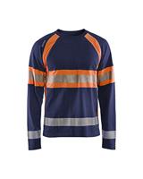 Blåkläder High-Vis T-Shirt lange mouwen 35101030 | Marineblauw/Oranje | Maat XL - 7330509714072 - thumbnail