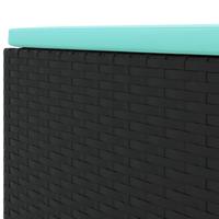 6-delige Loungeset met kussens poly rattan zwart - thumbnail