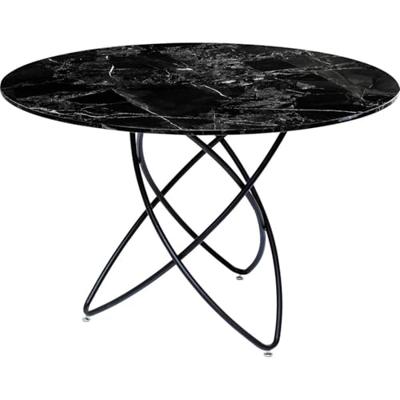 Kare Eettafel Molekular Black Marble Glass 120cm
