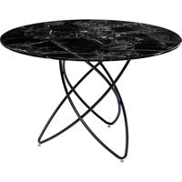 Kare Eettafel Molekular Black Marble Glass 120cm - thumbnail