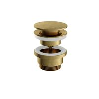 Hotbath Plug Archie Altijd Open Schroef Rond Geborsteld Messing PVD - thumbnail