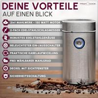 Profi Cook PC-KSW 1216 501216 Koffiemolen RVS Slagmessen - thumbnail