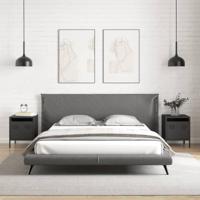 Nachtkastjes 2 st 35x39x43,5 cm staal zwart - thumbnail