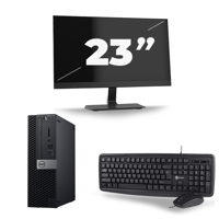 Dell Optiplex 7060 SFF - Intel Core i7-8e Generatie - 16GB RAM - 256GB SSD - Windows 11 + 1x 23 inch Monitor - thumbnail