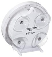 TFA Dostmann 60.3501 Wandklok Zendergestuurd 17.5 cm x 5.5 cm Wit Geschikt voor vochtige ruimtes - thumbnail