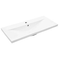 2-delige Badkamermeubelset bewerkt hout betongrijs - thumbnail