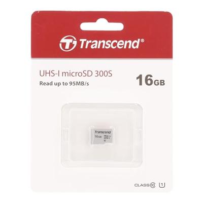 Transcend Premium 300S microSDHC-kaart 16 GB Class 10, UHS-I, UHS-Class 1