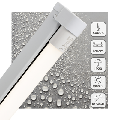 LED&apos;s Light LED licht balk 120 cm voor binnen - Armatuur inclusief LED TL buis - 1900 lm