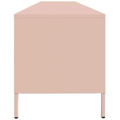 Tv-meubel 202x39x43,5 cm koudgewalst staal roze