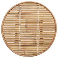 Bartafel voor buiten Rond Ø55x100 cm bamboe - thumbnail