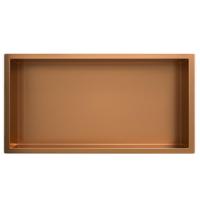 Wiesbaden inbouwnis 30x60x10cm geborsteld brons koper - thumbnail