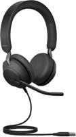 Jabra Jabra Evolve2 40 SE MS Stereo - Headset - On-Ear On Ear headset Kabel Stereo Zwart Computer - thumbnail