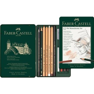Faber Castell FC-112975 Pitt Monochrome Set Faber-Castell 12-delig Medium