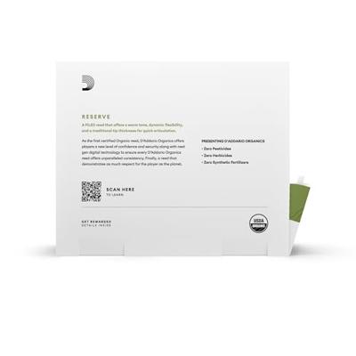 D&apos;Addario Woodwinds ODJR0120-B25 Organic Reserve altsaxofoonrieten, 2.0, 25-pack