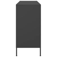 Dressoir 100,5x39x79 cm koudgewalst staal zwart - thumbnail