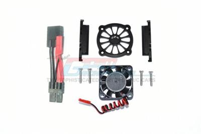 Aluminium Motor Heatsink met Cooling Fan, Black - Traxxas Maxx