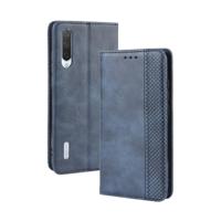Magnetische Buckle retro Crazy Horse textuur horizontale Flip lederen case voor Xiaomi CC9e/a3 met houder & kaartsleuven & fotolijstjes (blauw) - thumbnail