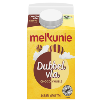 Melkunie Dubbelvla Choco Vanille Smaak 0,5 L bij Jumbo