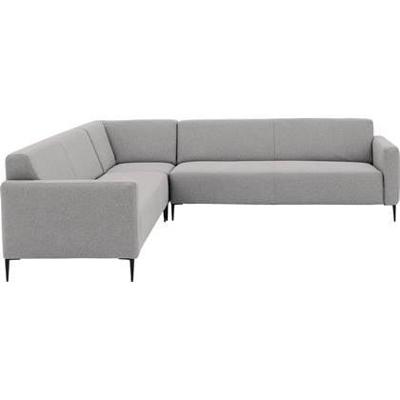 Goossens Bank Key West lichtgrijs, stof, 3-zits, modern design