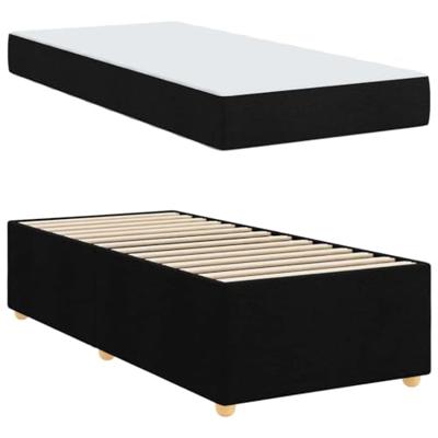 Bedframe met matras Anders Zwart 90 x 190 cm Stof