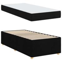 Bedframe met matras Anders Zwart 90 x 190 cm Stof - thumbnail