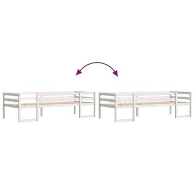 Kinderbedframe massief grenenhout wit 90x200 cm Kinderbedframe massief grenenhout wit 90x200 cm