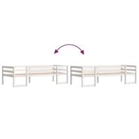 Kinderbedframe massief grenenhout wit 90x200 cm - thumbnail