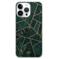iPhone 14 Pro Max siliconen hoesje - Abstract groen - thumbnail