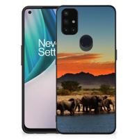 OnePlus Nord N10 5G Dierenprint Telefoonhoesje Olifanten - thumbnail