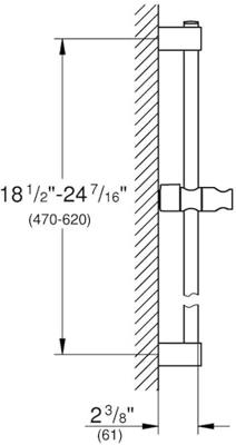 GROHE Tempesta Glijstang - 60cm - chroom 27523001