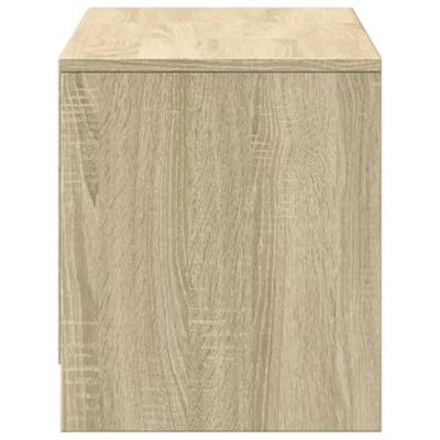 Tv-meubel met LED 97x34x40 cm bewerkt hout sonoma eikenkleurig