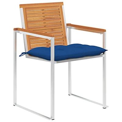 Tuinstoelen 6 st met kussens massief acaciahout