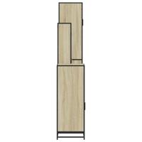 4-delige Badkamermeubelset bewerkt hout sonoma eikenkleurig - thumbnail