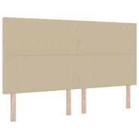 LED Hoofdbord met LED-striplichten Grijs groen 180 cm Polyester - thumbnail