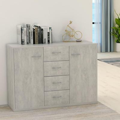 Dressoir 88x30x65 cm bewerkt hout betongrijs