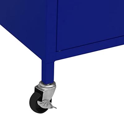 Opbergkast 60x35x56 cm staal marineblauw - thumbnail