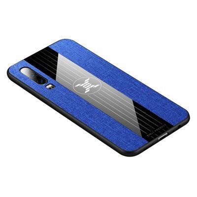 Voor Huawei P30 XINLI stiksels doek Textue schokbestendig TPU beschermhoes (blauw)