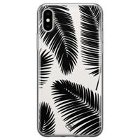 iPhone X/XS siliconen telefoonhoesje - Palm leaves silhouette - thumbnail