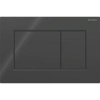 Geberit Drukplaat Sigma 01, 2-toets Square Kunststof Glans Zwart - thumbnail