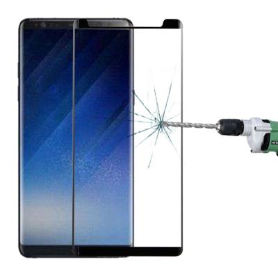 Voor Galaxy Note 8 0.3 mm 9H oppervlaktehardheid 3D gebogen zeefdruk niet-volledig scherm getemperd glas scherm Protector(Black)