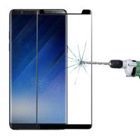 Voor Galaxy Note 8 0.3 mm 9H oppervlaktehardheid 3D gebogen zeefdruk niet-volledig scherm getemperd glas scherm Protector(Black) - thumbnail
