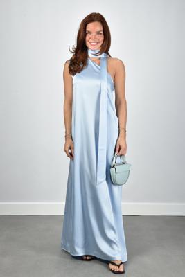 Sea Me Happy jurk Lauri Satin Crepe light blue