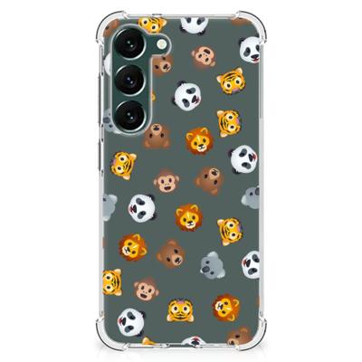 Doorzichtige Silicone Hoesje voor Samsung Galaxy S23 Plus Dieren Emojis Doorzichtige Silicone Hoesje voor Samsung Galaxy S23 Plus Dieren Emojis