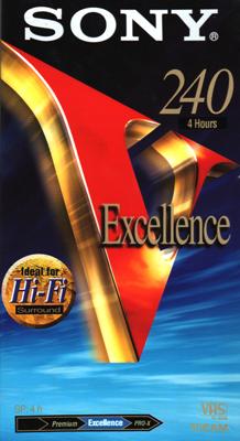 Sony VHS videoband V 240 HiFi Excellence 4-uur Sony VHS videoband V 240 HiFi Excellence 4-uur