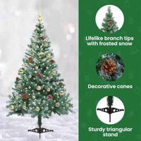 VidaXL Kunstkerstboom met 150 led groen 150 cm pvc en staal - thumbnail